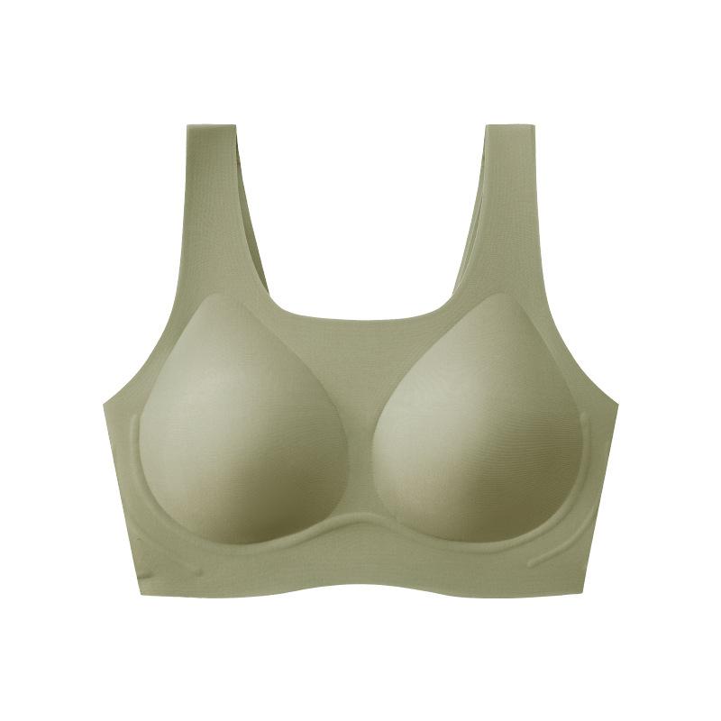 Invisible liquid foundation, seamless women's non-empty cup, thin non-steel ring, sub-breasts, anti-sagging bra
