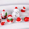 Miniature Landscape Model Cute Christmas Decoration Santa Claus Figurine Xmas Gift Bag Ornament