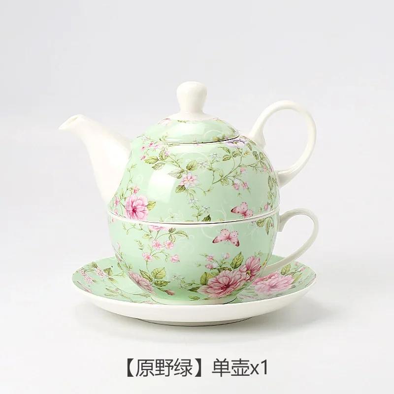 Ceramic Portable Creative Tea Set European Style One Teapot and One Cup Set Simple Household Flower Tea Cup Set Office Tea Set