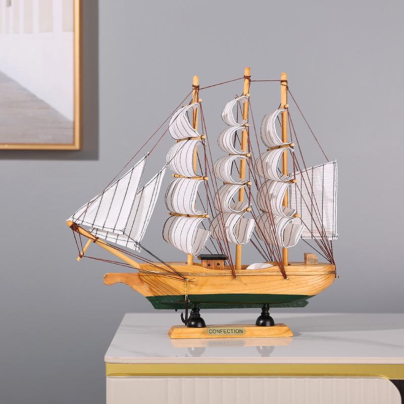 Model żaglówki gładko płynącej: Elegancka Ozdoba do Domu i Biura, Idealna do Witryn na Wino, Półek na Książki i Innych