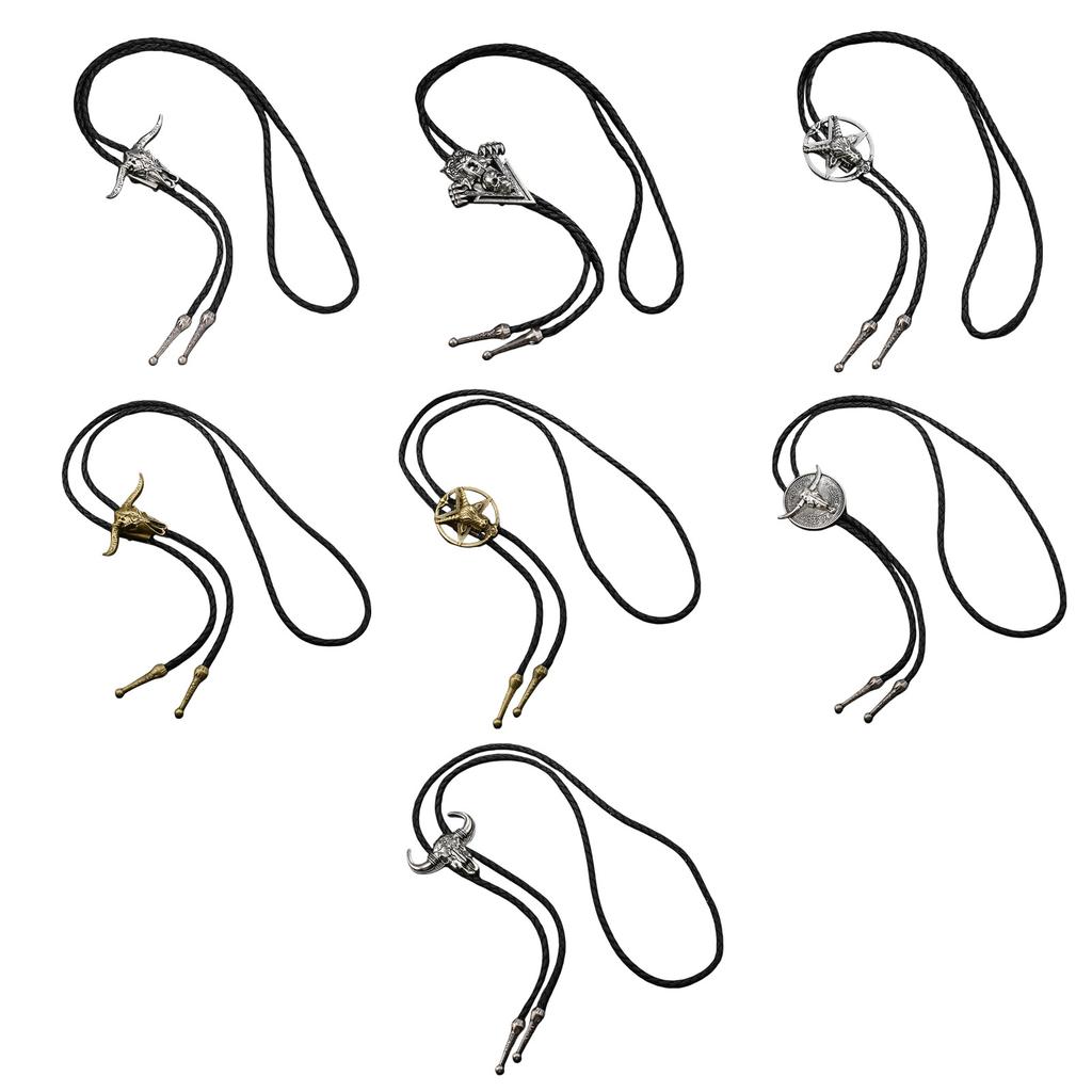 Vintage Western Cowboy Bolo Tie Horse Necktie Punk Lariat Necklace Costume Accessory Bolo Tie Western