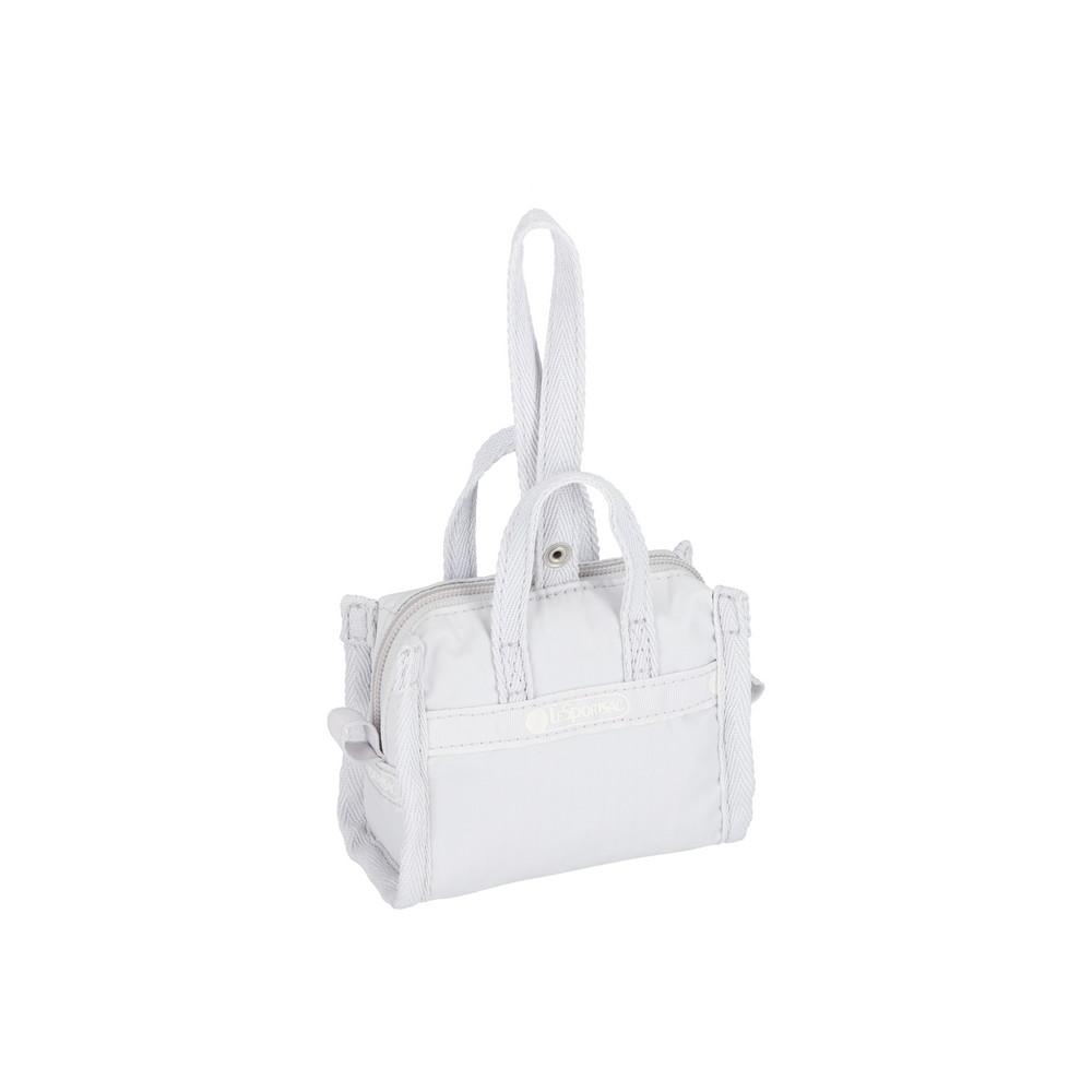 Lesportsac Pearl Grey Micro Weekender Charm [1611.Ra15]