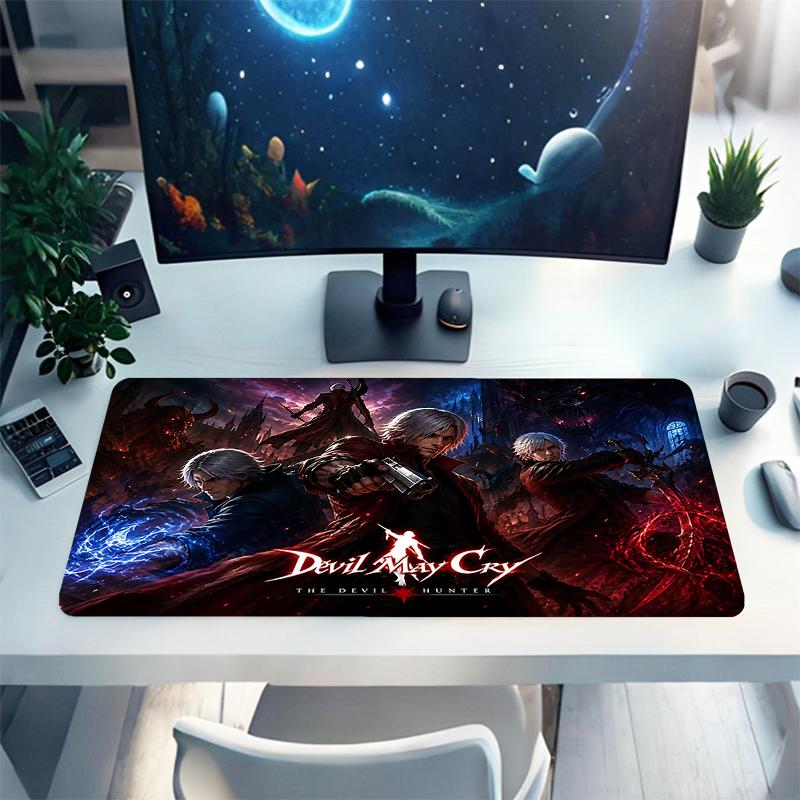 1Pc Devil May Cry Dante'S Inferno Gaming Mouse Pad Keyboard Desk Mat Non-slip Rubber Lock Edge Waterproof Computer Mousepad for Office Home Decor S122