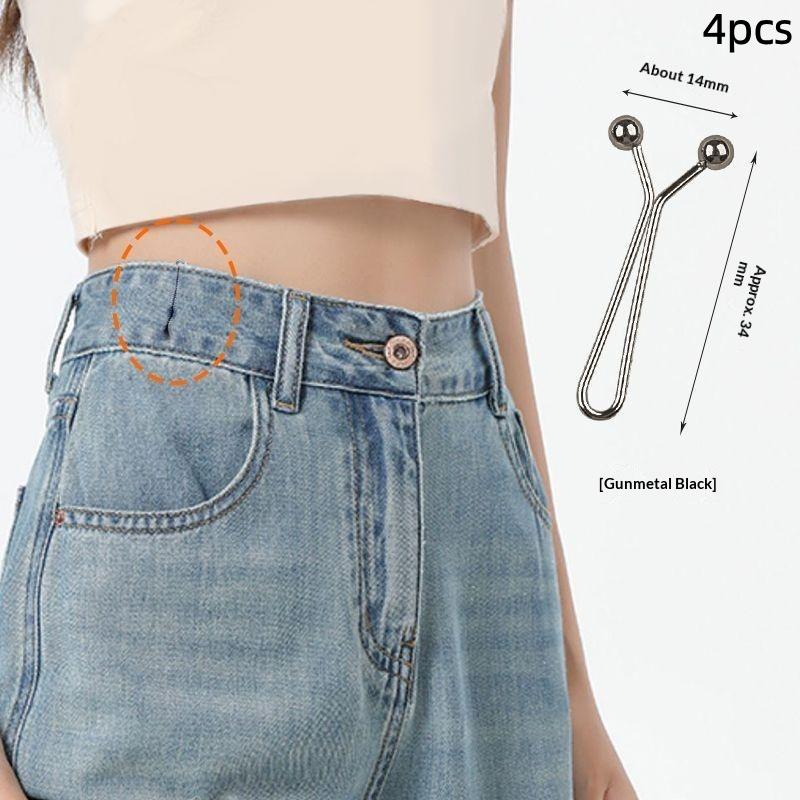 4Pcs Multi-Purpose Polished Iron Garment Clips, Secure Fastening & Stylish Decorative Accessory
