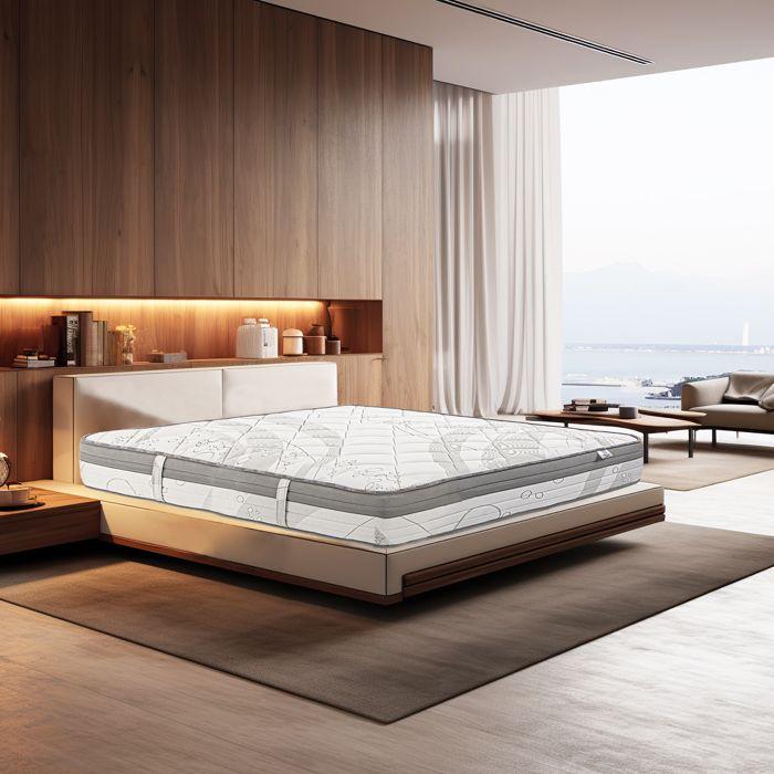 Matelas 140x200 cm,ViscoPlus,26cm,mémoire de forme,ferme,indépendance du couchage,face été/hiver