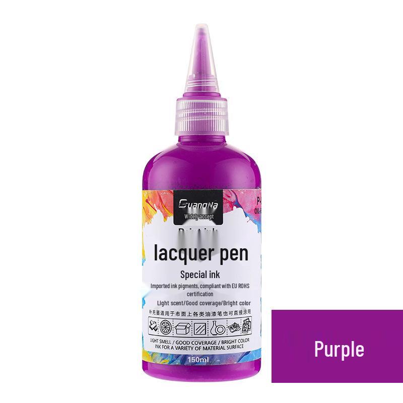 Oil-Based Colored Paint Marker Refill, 150ML Waterproof Ink