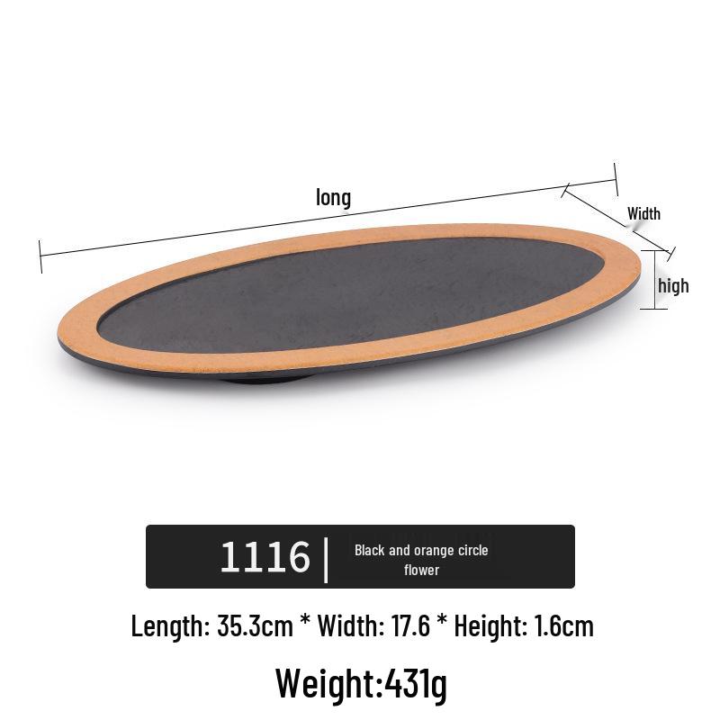 Creative Melamine Plate with Handle - Japanese Imitation Porcelain for Pizza, Steak, and Barbecue