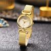 Nischen High-End Damenuhr Stoffmuster Kleines rundes Zifferblatt Mesh-Armbanduhr Wasserdichte Quarz Damenuhr Mittelalterliche Uhr