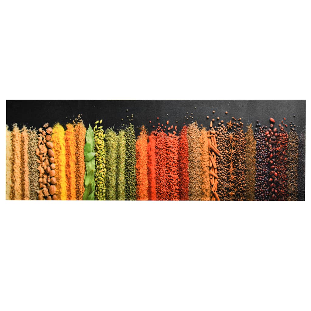 Kitchen Floor Mat Washable Spice Design 45x150 cm