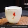 Jade Kung Fu Tea Set: Sheep Fat Dehua White Porcelain Small Tea Tasting Cups - Ideal Gift for Tea Lovers