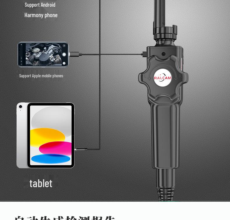RALCAM/RuiKan High-Temp 360° Handheld Automotive & Industrial Endoscope
