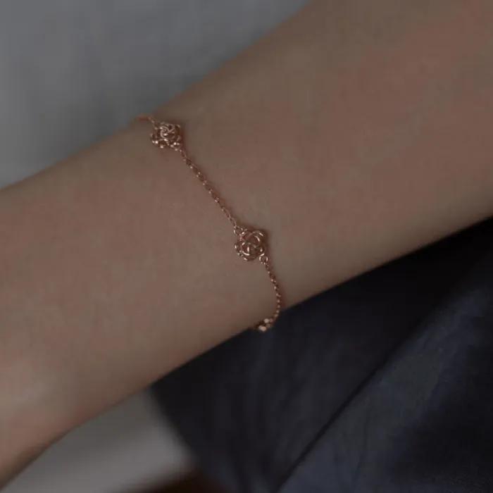 14k rose bouquet bracelet