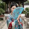 Hand Crafted Hand-painted Fan Colorful Spanish Wood Fan Chinese Style Fan  Photography Prop
