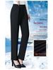 Fleece-Lined High-Waisted Straight-Leg Pants for Middle-Aged & Elderly Women - Ideal for Spring & Autumn