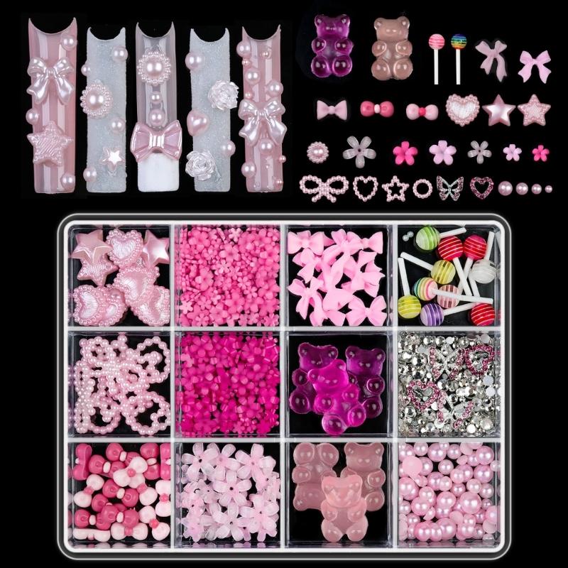Resin Butterfly Nail Art Set with Assorted Styles Easy Apply Nail Stickers for Parties Weddings and Everyday Looks