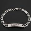 Words Bar Chain Bracelet For Men Women Stainless Steel Adjustable Engraving Bangle Party Jewelry Gift