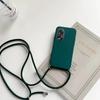 OPPO A 38 18 4G Cases Lanyard Crossbody Necklace Strap Cord Case For Oppo A18 4G A38 4G Liquid Silicone Candy Color Cover