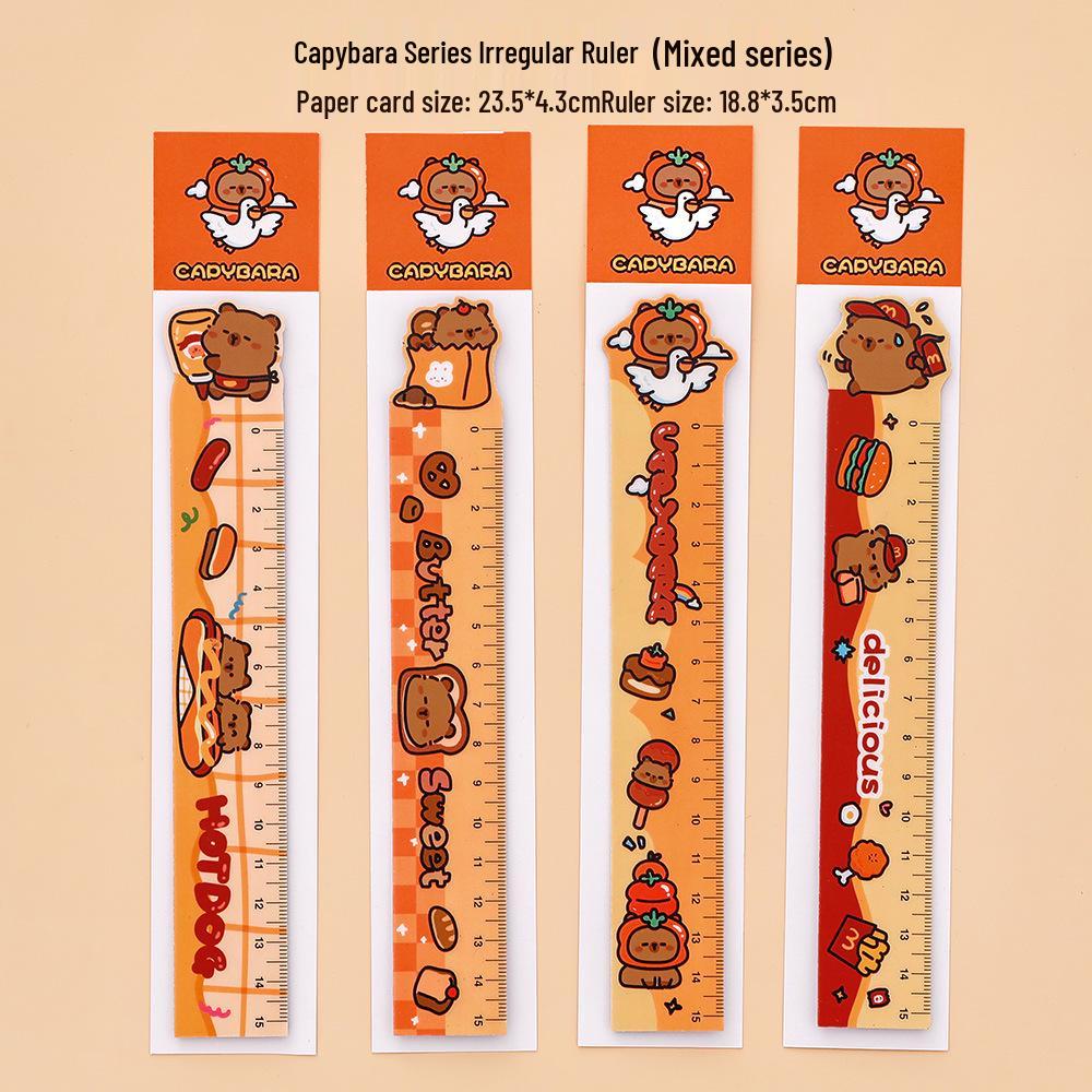 Capybara Cartoon Magnetic Bookmark & Ruler Duo 15cm Scale