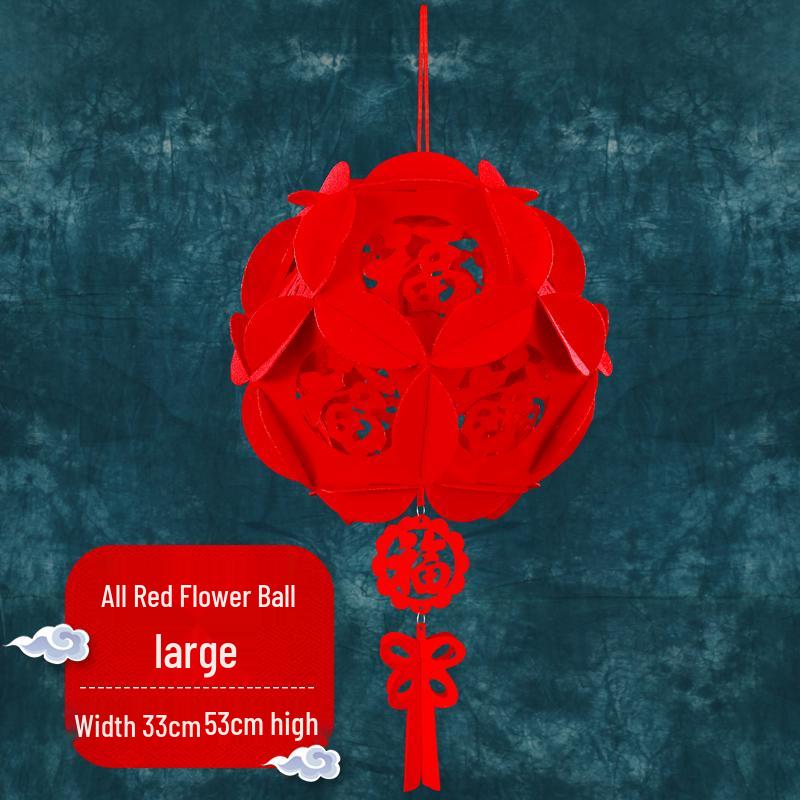 2025 New Year Red Lantern Indoor Decorations - Spring Festival Fu Character Hanging Ornaments.