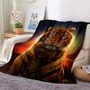 3D Tiger Decke Super Weich für Frühling Herbst Modern Line Art Wildtiere Muster Decke Überwurf für Bett Couch Sofa King Size