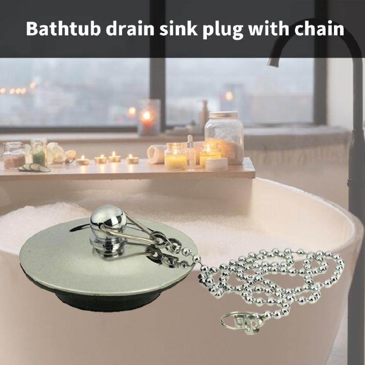 Easy to Use Washbasin Drain Stoppers with 50cm Chain multifunction Sink & Tub Drain Plugs Simple Install for Various drain