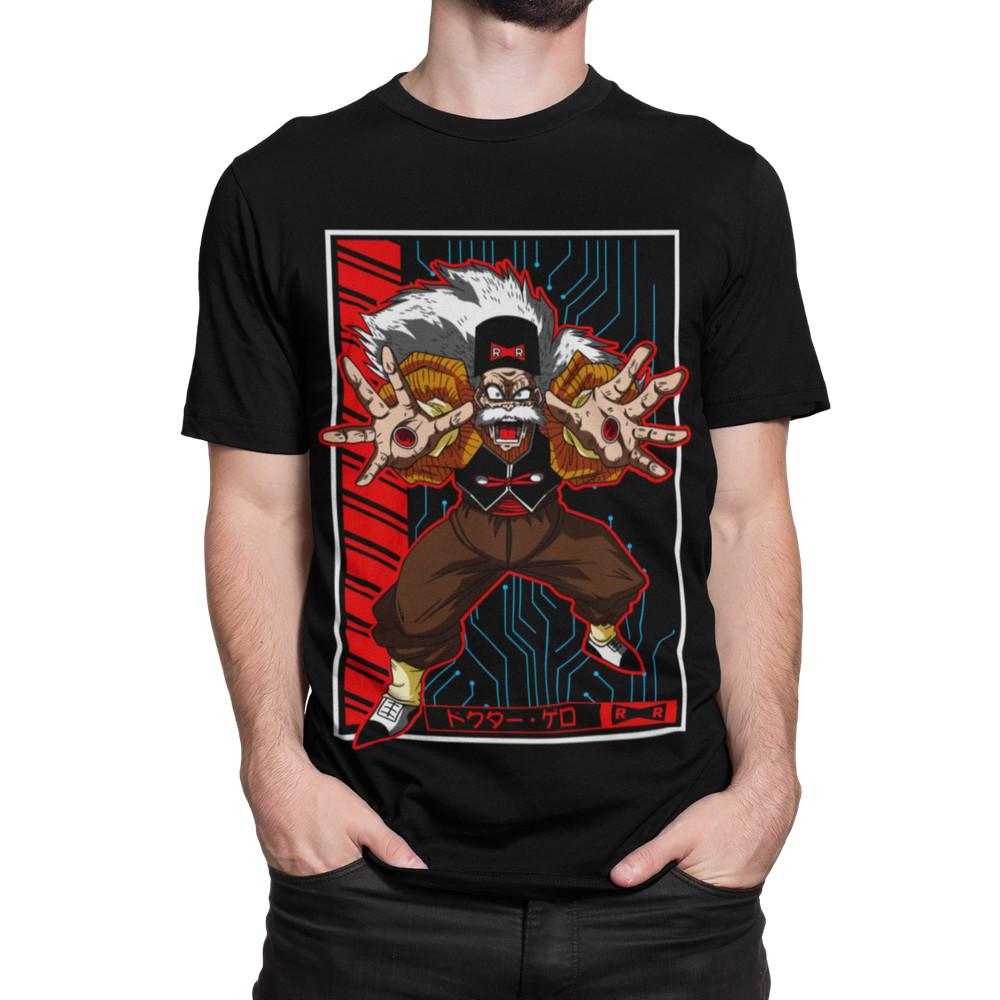Herren T-Shirt Bio Baumwolle Anime Dragon Ball Son Goku Dr. Gero Cell Saiyajin
