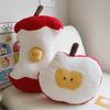 Real Life Apple Core Plush Toy Soft Cartoon Apple Stuffed Doll Bed Decoration Pillow Cushion Christmas Gift