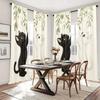 Set Of 2 Cat Print Curtains Pole Bag Bedroom Living Room Home Decoration Elegant Made Polyester Great Window Treatment