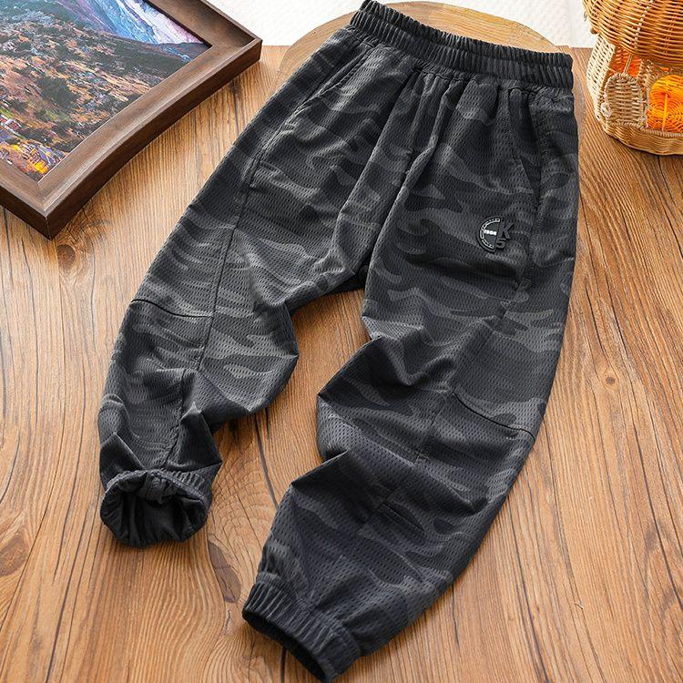 

Сетчатые быстросохнущие брюки для мальчиков, средние и большие размеры, тонкие камуфляжные брюки с защитой от комаров, детские повседневные спортивные брюки 170