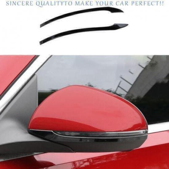 For Benz EQE EQS 2022-2024 Black Titanium Rear View Mirror Strip Molding Trim 2X
