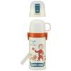 Skater 2WAY Straw with Cup Stainless Steel Kids Water Bottle 350ml Curious George Boys SKCP3-A