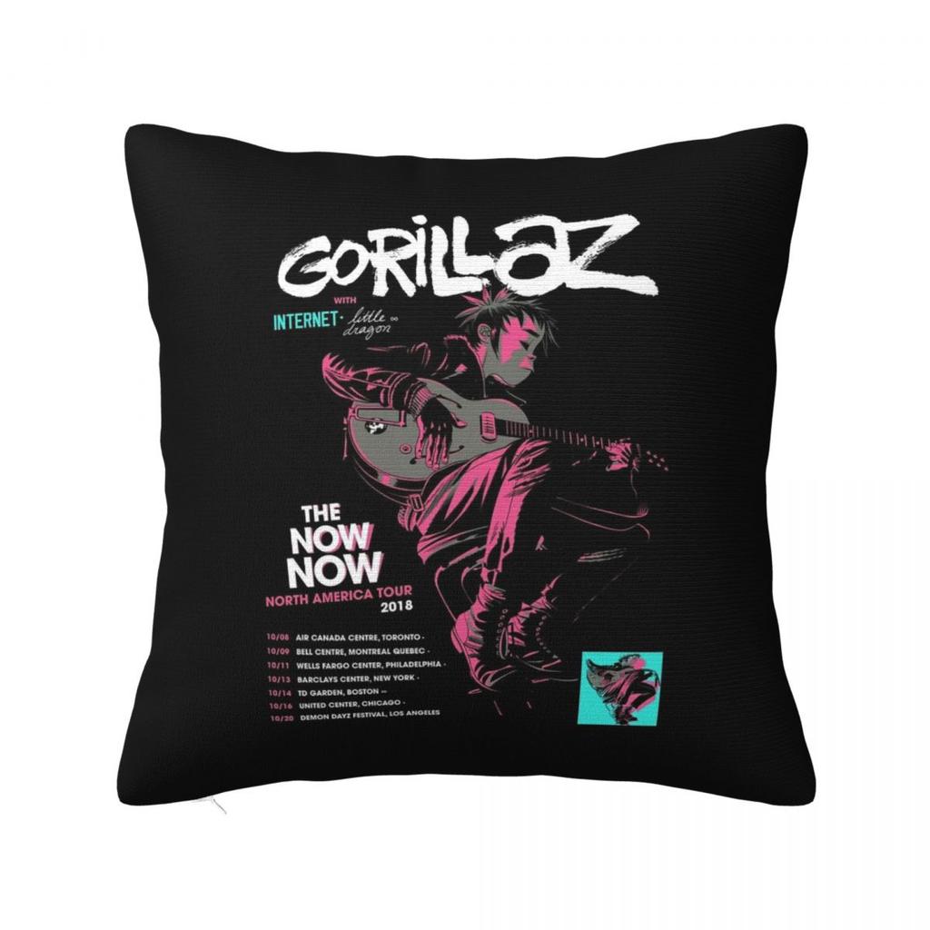 Music Band Gorillaz Square Pillowcase Cushion Cover Pillow Case Throw Pillow Cover for Home Bedroom Car