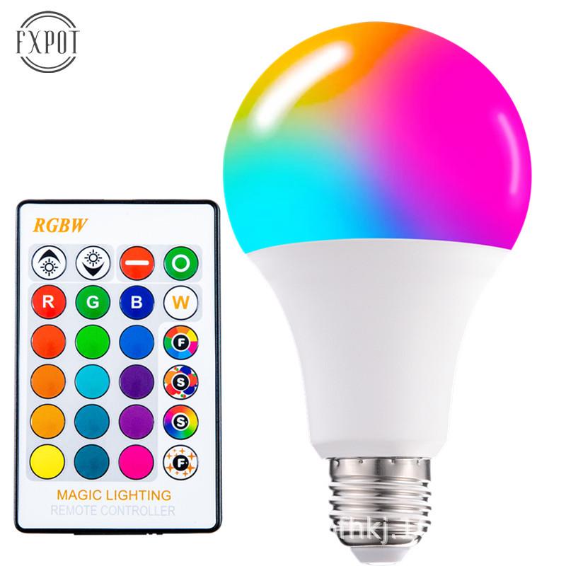 

Умная RGB LED Лампа с Пультом Дистанционного Управления, 85-265В, Цветная Лампа A60RGBW A50 3W RGBW + White Light