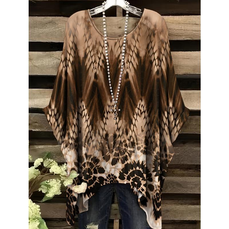 Women s versatile and fashionable round neck loose T-shirt S