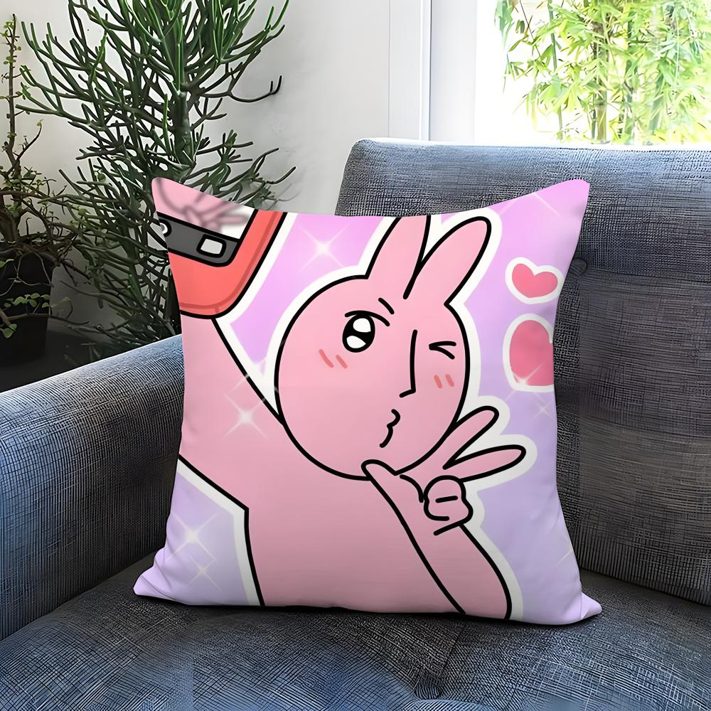 popular my friend rabbit Cushion Cover Comfortable Reversible Pillow Cover Ideal for Car Sofa Bedroom & Beyond