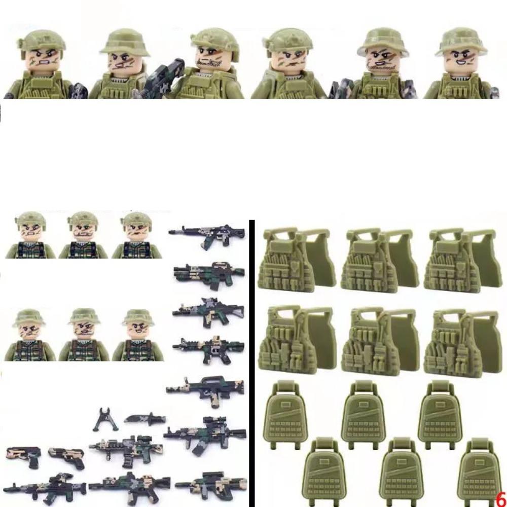 

Призрак Коммандос Силы Специального Назначения Конструктор Фигурки Армейских Солдат Военное Оружие Жилет Кирпичики Аксессуары Детские Игрушки
