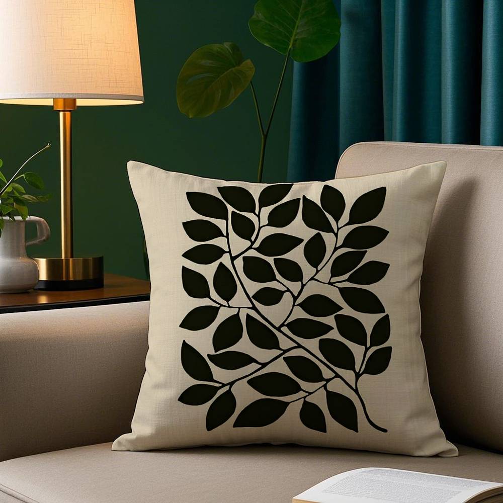 Classic Modern Flowers Pillow Case Short Plush Print Cushion Cover Square Throw Pillow Covers Sofa Home Decor