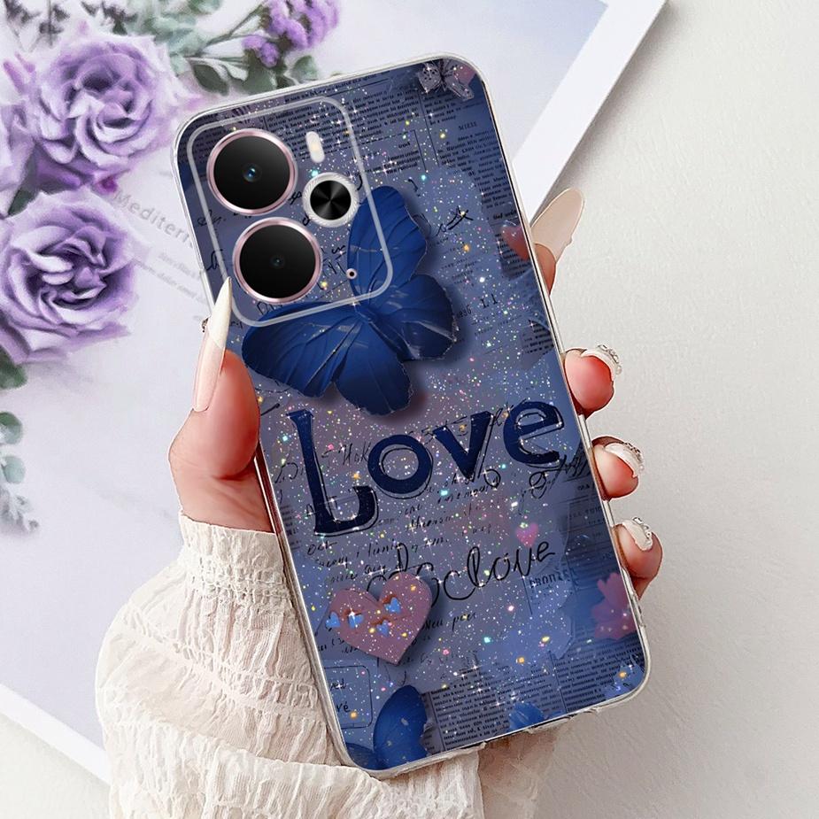For Realme 14 5G Case RMX5075 Stylish Butterfly Painted Cover Silicone Case For Realme 14X 14 Realme14 T 14T 5G Soft Fundas Bags