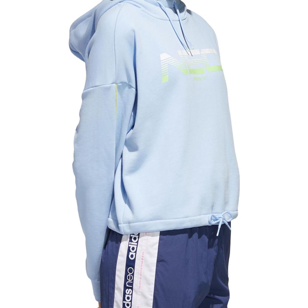 Adidas Neo Hooded Sports Vintage Sweatshirt Women Sweatshirt Blue GL6067