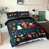 Snowman Santa Claus Christmas Tree 3D Printed Duvet Cover Christmas Style Bedding Set Soft Comfortable Quilt Cover Pillowcases