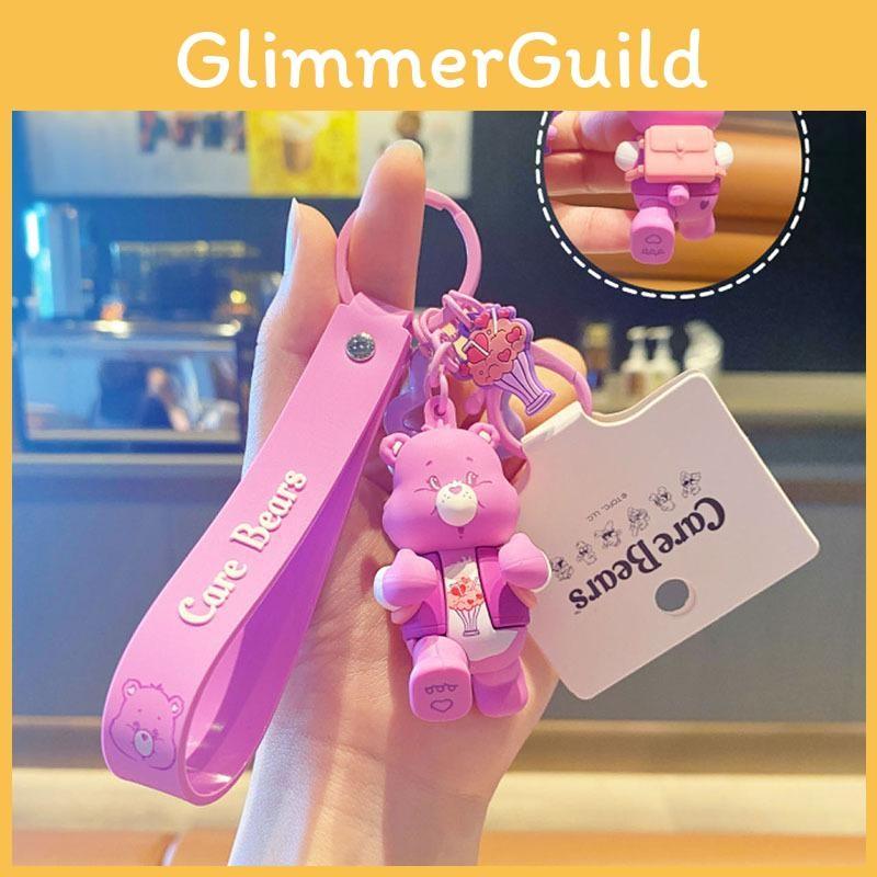 Cute Rainbow Love Bear Cartoon Keychain Pendant For School Bag Decor And Gift