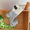 Socks Women'S New Trendy Socks Idea Thick Thread Splicing Cloth Label Cotton Socks Mid-Length Piles