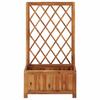 Vidaxl Raised Planter with Trellis, Solid Acacia Wood