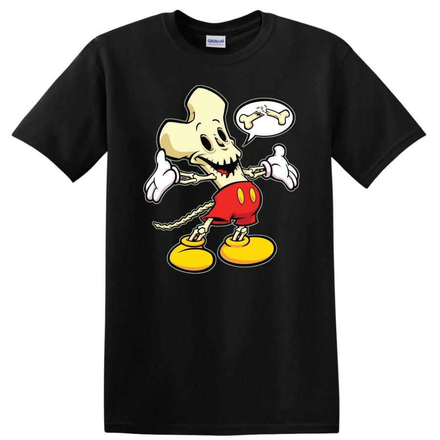 Bone Character Halloween T Shirt Spooky Fun Graphic Tee for Kids and Adults S