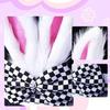 Easter Rabbit Top Hat Velvet Mad Easter Hats with Bunny Ears Wonderland Costume Accessories for Easter Halloween