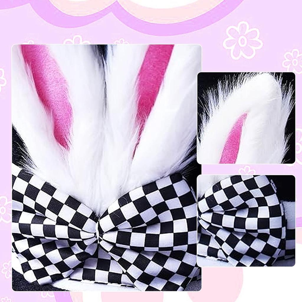 Easter Rabbit Top Hat Velvet Mad Easter Hats with Bunny Ears Wonderland Costume Accessories for Easter Halloween