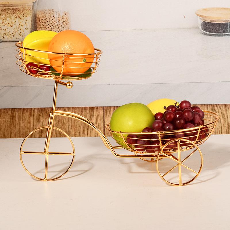 Nordic Style Metal Fruit Basket Creative Kitchen Storage Living Room Organizer Home Snack Tray