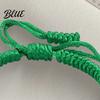 Adjustable Wristband Unisex Hand Rope Handmade Braided Solid Color Thick