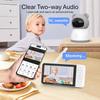HD 5-Inch Wireless Baby Monitor with WiFi, Two-Way Talk, Night Vision, and Tuya Remote Monitoring