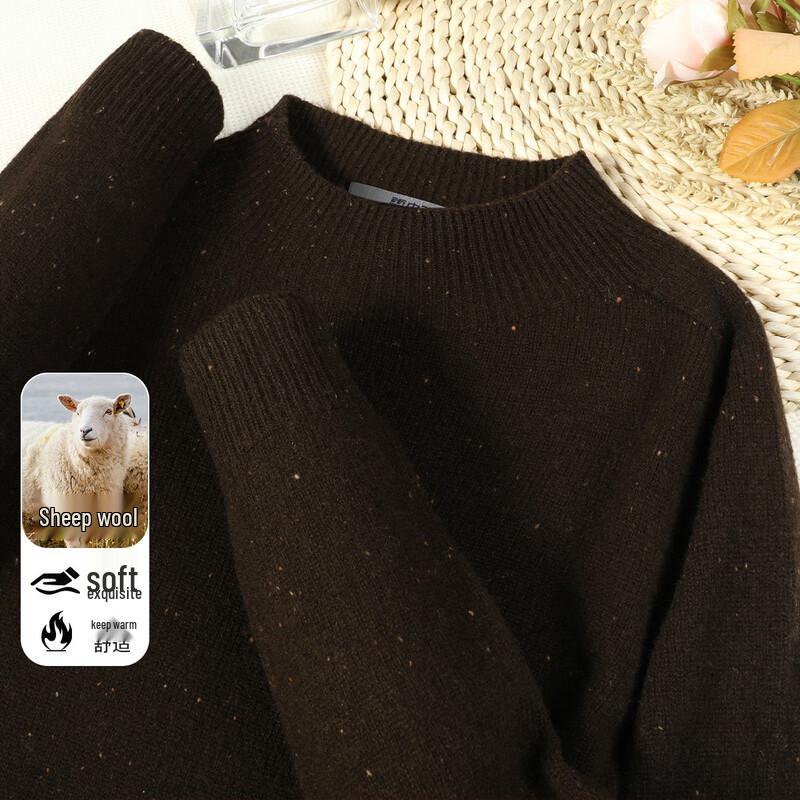 SNOWFLYING Women's Merino Wool Semi-High Neck Sweater